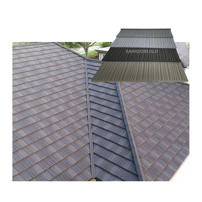 1.335mm Length Wood Stone Coated Tile Roof 0.3mm Thick