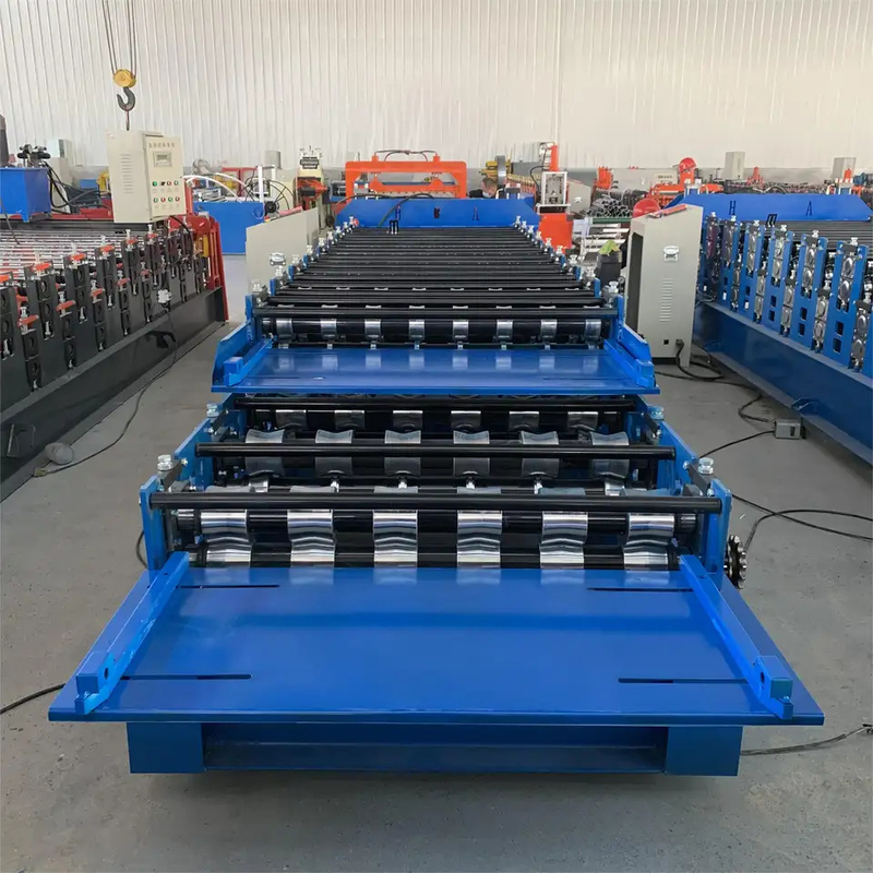 다중기능적인 긴 경간 지붕 쉬트를 위한 7.5KW 이중 레이어 롤 성형기