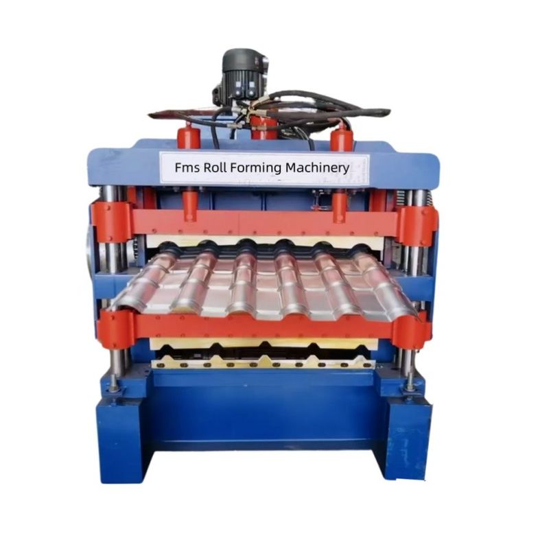 자동 PPGI GI PPGL GL IBR 패널 이중층 금속 지붕 롤 형성 기계 TR4 TR5 호러비드 지붕 윗판 철 타일