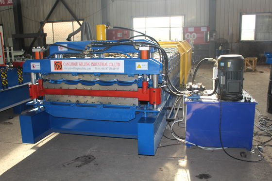 IBR 가시화 된 이중 계층 지붕 롤 폼 머신 15m/Min